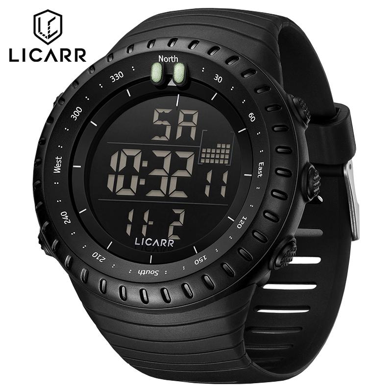 LICARR Brand Original Fashion Men's Watch Casual Digital Luminous Sports Waterproof Watches Calendar Stopwatch 9521
