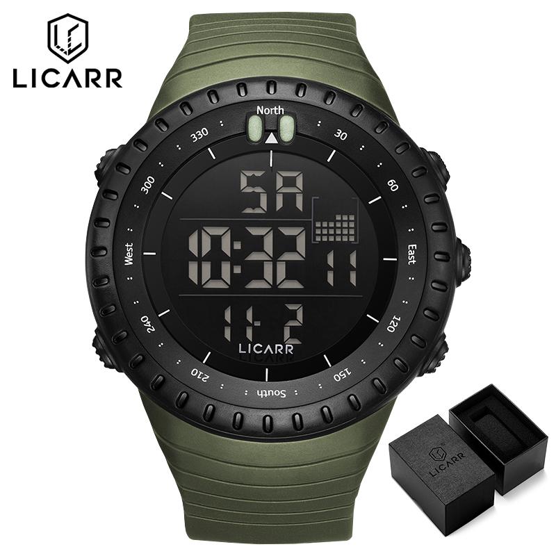 LICARR Brand Original Fashion Men's Watch Casual Digital Luminous Sports Waterproof Watches Calendar Stopwatch 9521