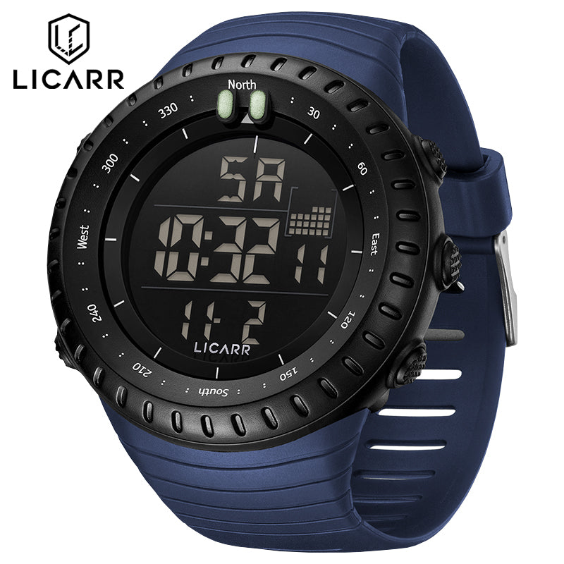 LICARR Brand Original Fashion Men's Watch Casual Digital Luminous Sports Waterproof Watches Calendar Stopwatch 9521