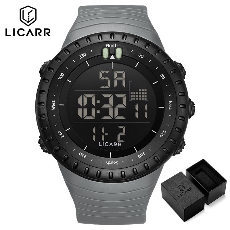 LICARR Brand Original Fashion Men's Watch Casual Digital Luminous Sports Waterproof Watches Calendar Stopwatch 9521