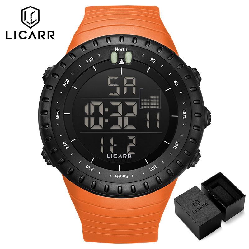 LICARR Brand Original Fashion Men's Watch Casual Digital Luminous Sports Waterproof Watches Calendar Stopwatch 9521