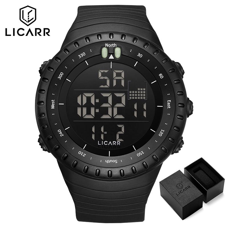 LICARR Brand Original Fashion Men's Watch Casual Digital Luminous Sports Waterproof Watches Calendar Stopwatch 9521