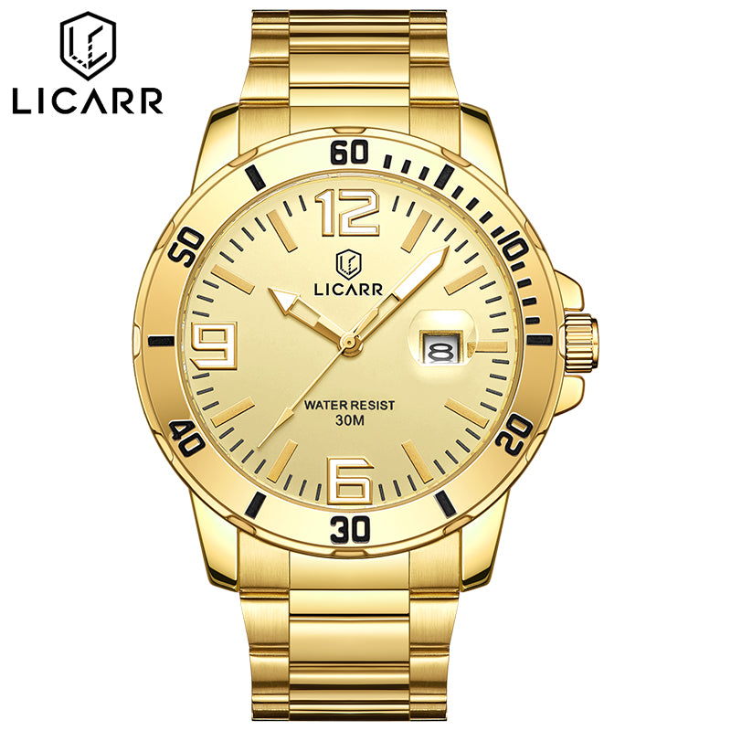 LICARR Original Brand Men Watch Waterproof Date