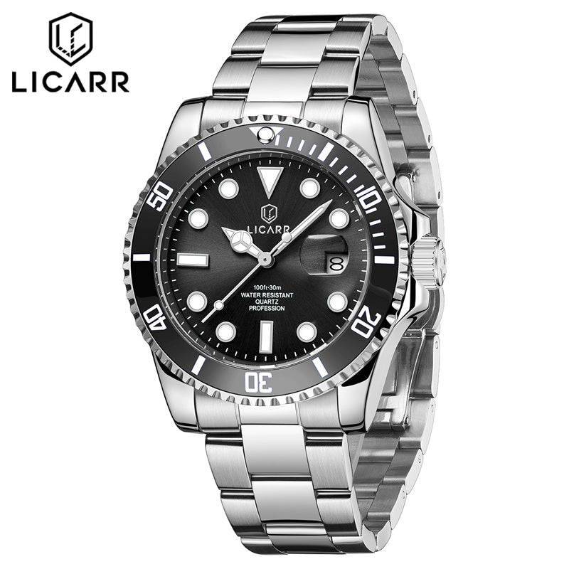 LICARR Original Waterproof Watches Mens Watch Fashion Luminous Calendar