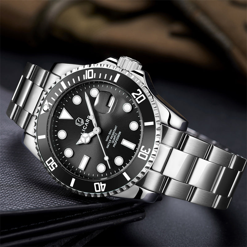 LICARR Original Waterproof Watches Mens Watch Fashion Luminous Calendar