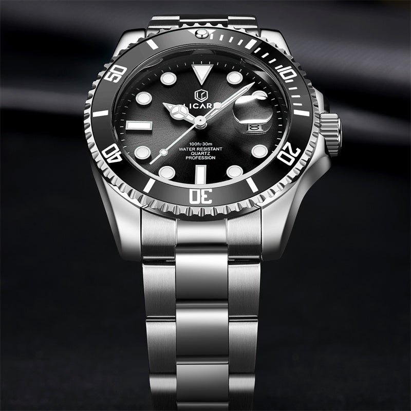 LICARR Original Waterproof Watches Mens Watch Fashion Luminous Calendar
