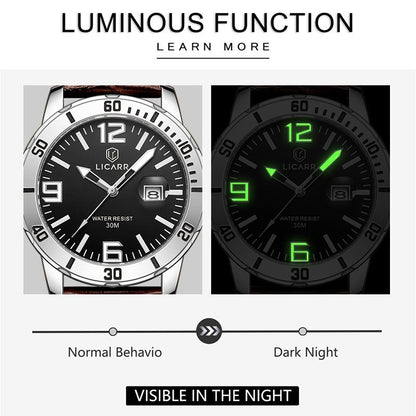 LICARR Brand Waterproof Watch Men Fashion Casual