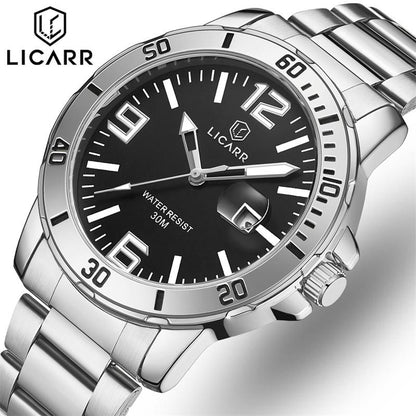 LICARR Original Brand Men Watch Waterproof Date